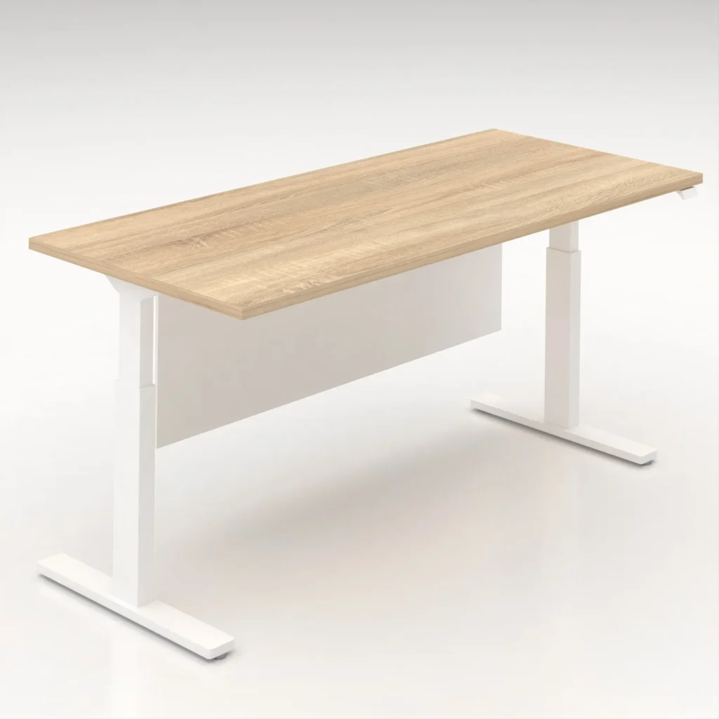 Sit stand desk with adjustable legs