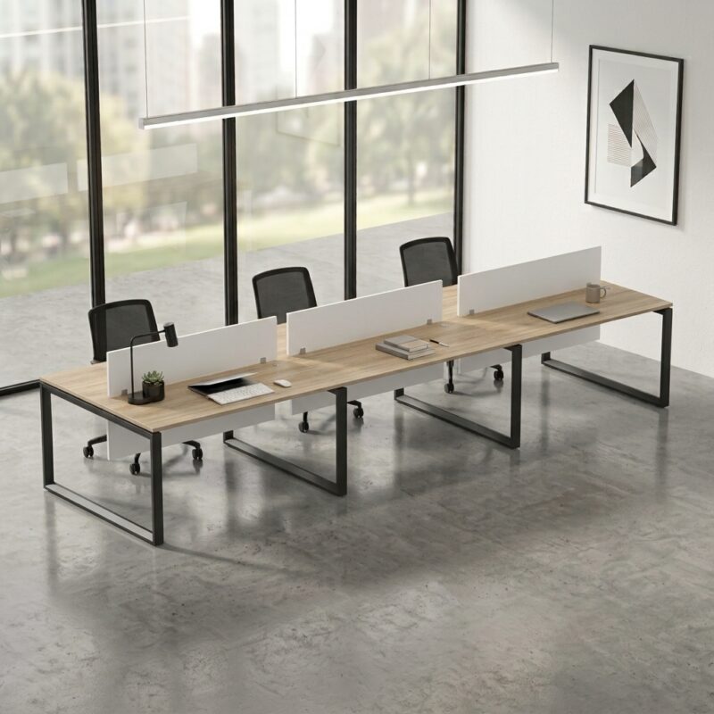 Office Furniture Workstations desk, Office Desks, Office Furniture in Dubai.Ally Face to Face Workstation desks for 6 People