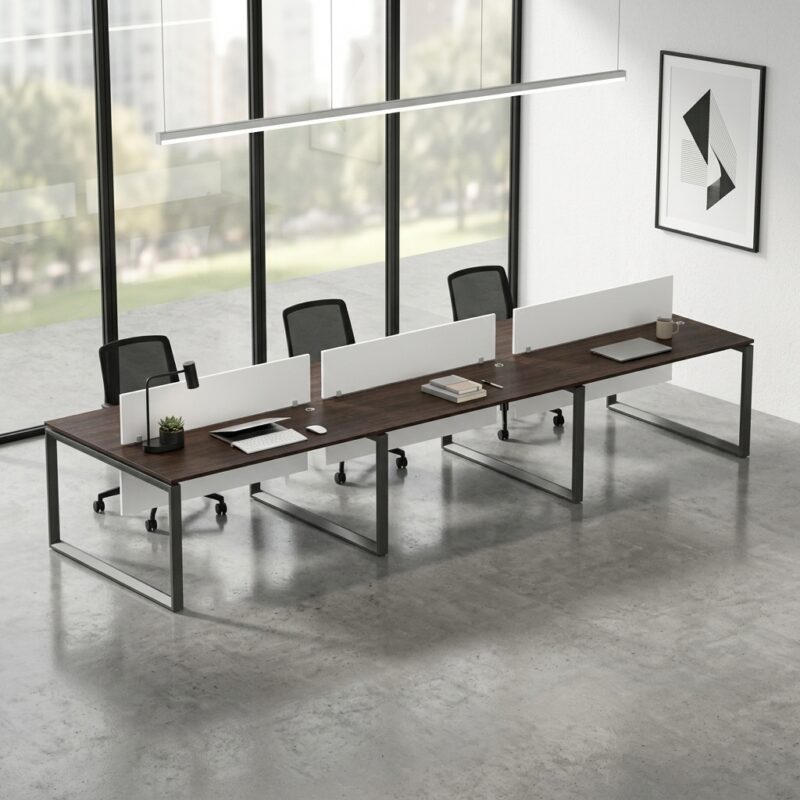 Office Furniture Workstations desk, Office Desks, Office Furniture in Dubai.Ally Face to Face Workstation desks for 6 People