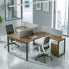 Fusion Face to Face Workstation for 2 People with Storage