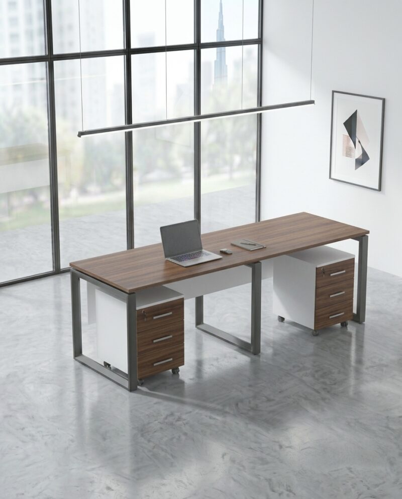 Link Linear Workstation For 2 People
