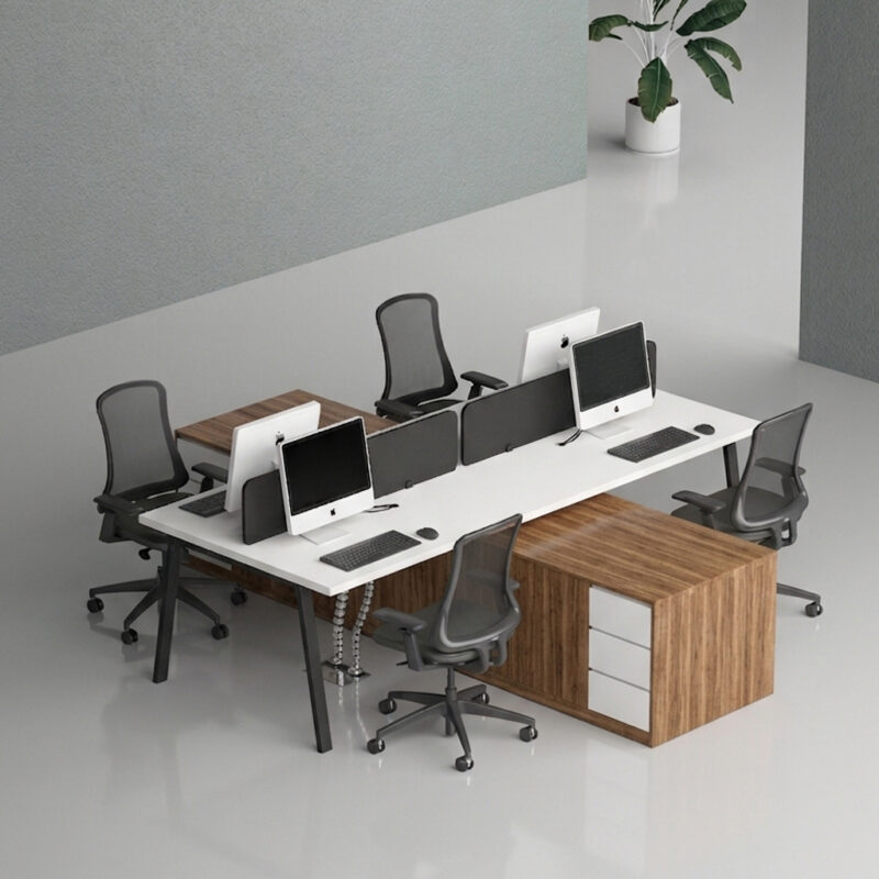 Cluster workstation desks 4pax, Face to Face