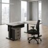 Office Furniture L Shape Sit Stand Height Adjustable Desk