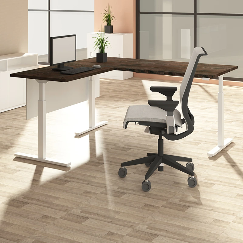 Theo L-Shape Height Adjustable Desk