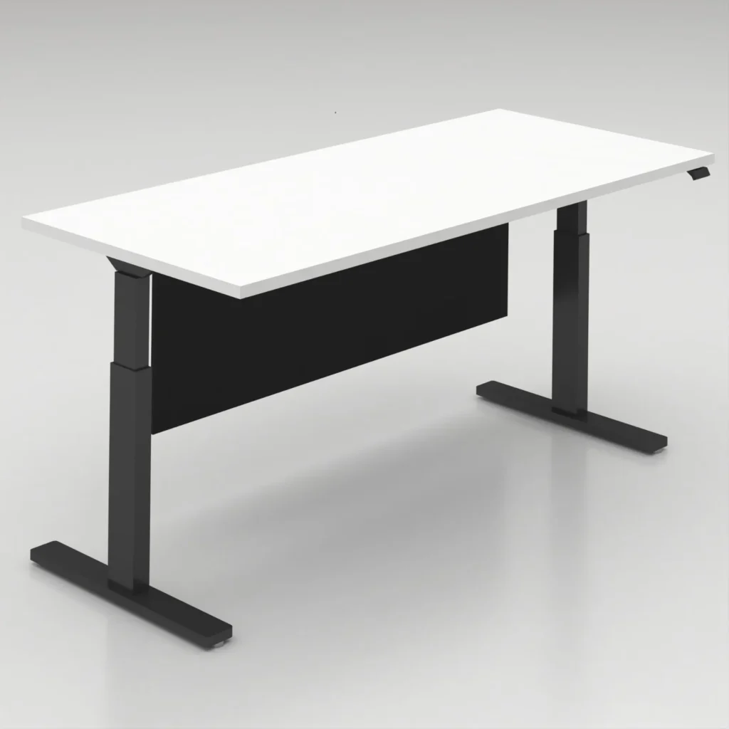 Sit stand desk with adjustable legs