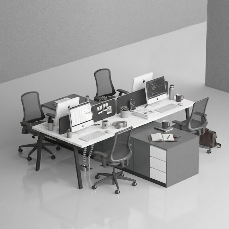 Cluster workstation desks 4pax, Face to Face