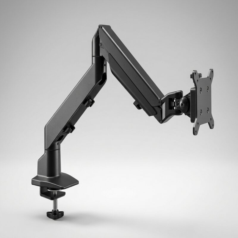 Heavy-Duty Single Monitor Arm Mount with Full Motion Gas Spring