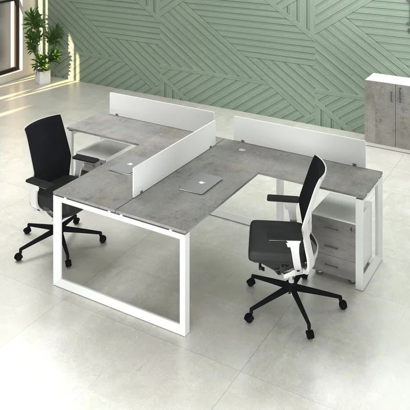 Fusion Face to Face Workstation for 2 People with Storage