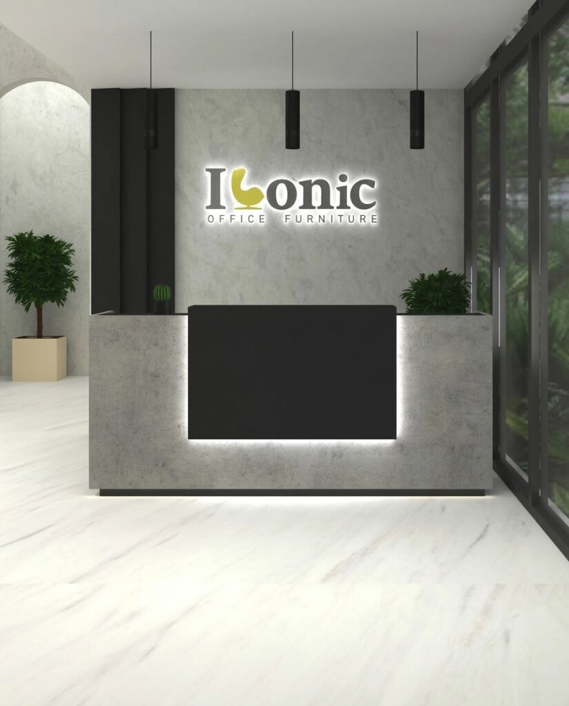 Grace Black Reception Desk