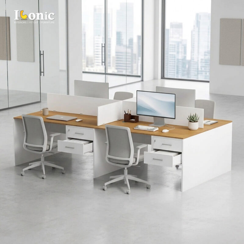 Zoe workstation desk Face to Face 4ppl