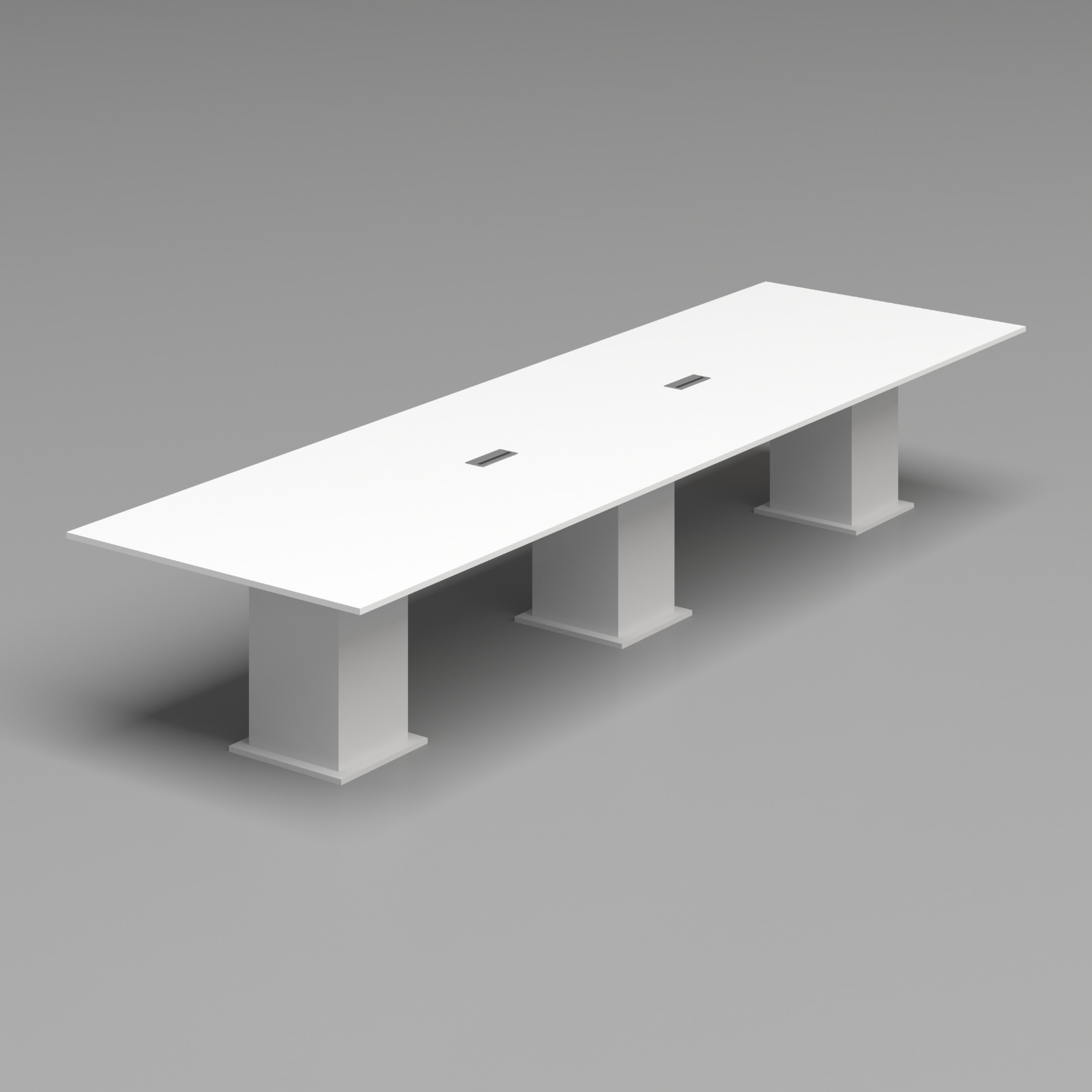 Office furniture extra long meeting table with box wooden leg