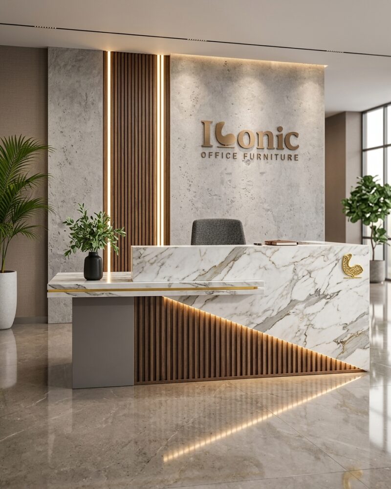 Office furniture in Dubai, Furniture for office, Office desks, Aj Reception Desk