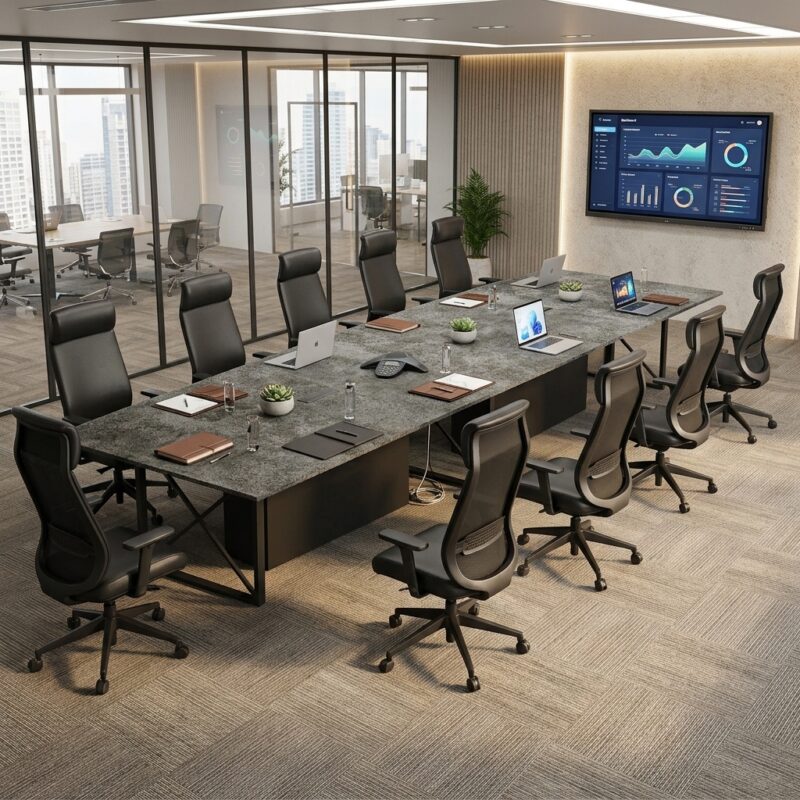 Office Furniture Trio Meeting Table