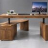Ergo custom height-adjustable executive desk