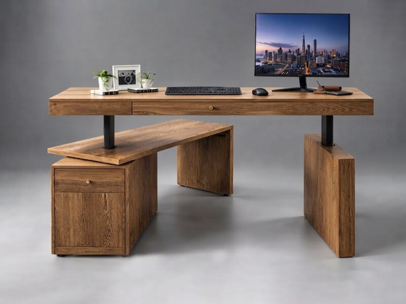 Ergo custom height-adjustable executive desk