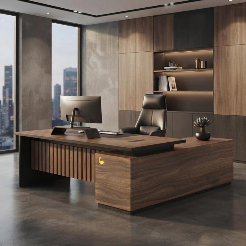 Customized Office Furniture Glory L Shape Executive Desk