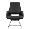 The premium, modern low-back leather visitor chair is the best choice for stylish and comfortable seating.