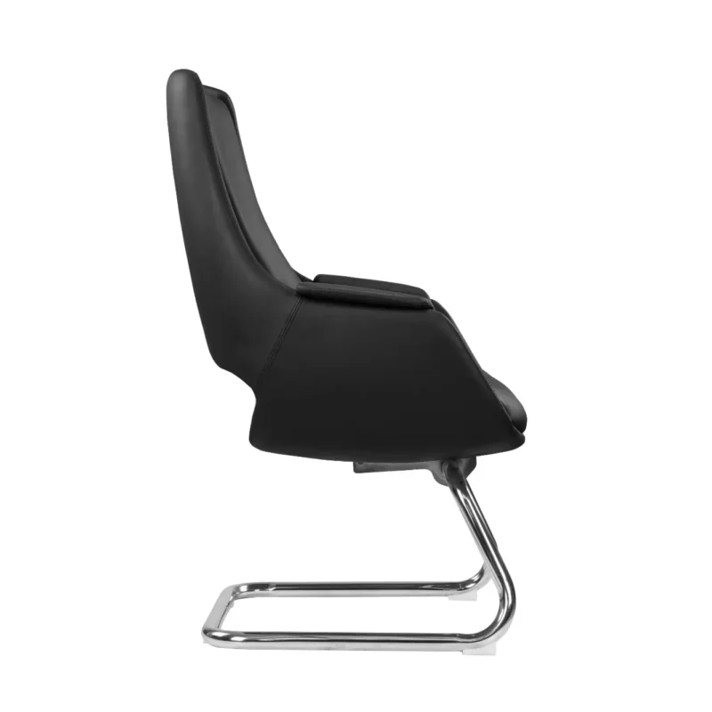 The premium, modern low-back leather visitor chair is the best choice for stylish and comfortable seating.