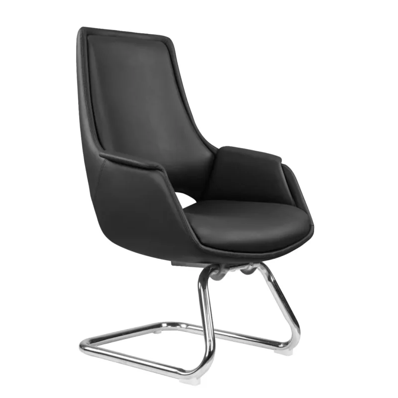 The premium, modern low-back leather visitor chair is the best choice for stylish and comfortable seating.