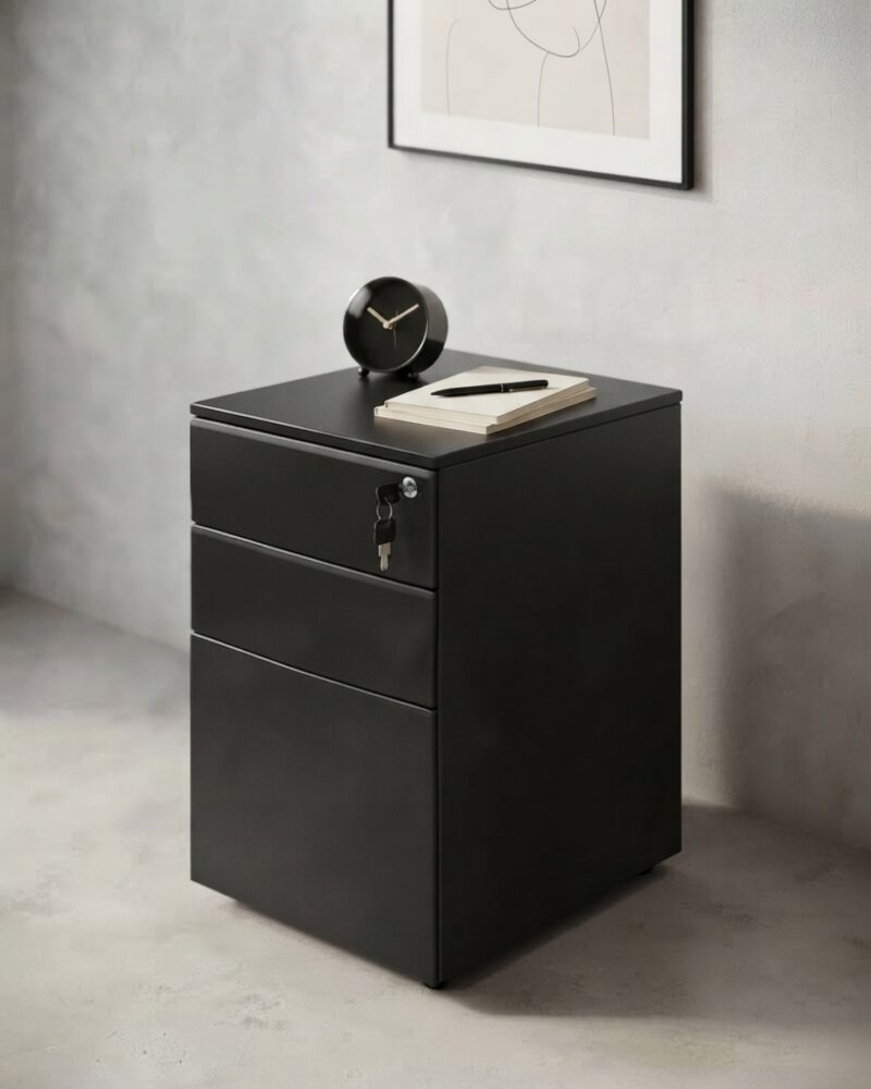 Modern stylish metal pedestal drawer from Iconic office furniture.