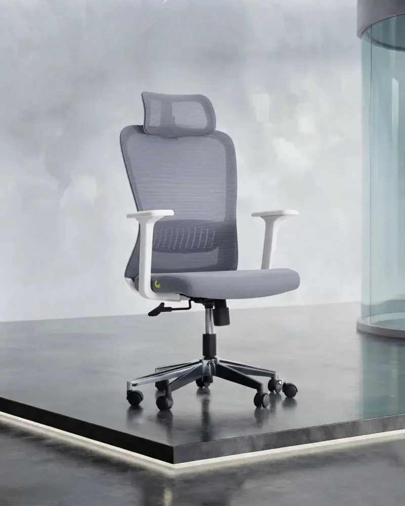 Cozy Grey Ergonomic Chair 1