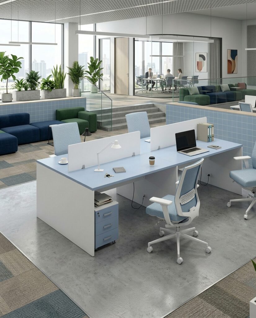 Zoe Wooden Workstation Desk